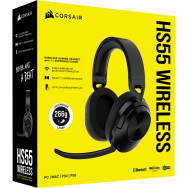 AURICULARES + MICROFONO CORSAIR HS55 GAMING HEADSET WIRELESS DB 7.1 BLACK
