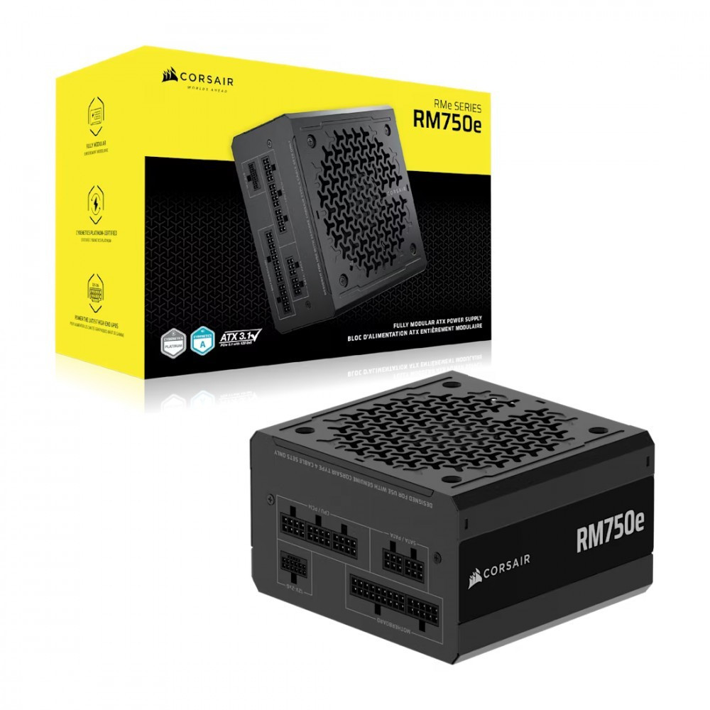 FUENTE DE ALIMENTACION 750W CORSAIR RM750E 80 PLUS GOLD NEGRO