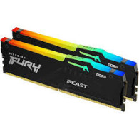 Kingston FURY Beast Negro RGB XMP 32GB 6000MT/s DDR5 CL30 DIMM Memoria gamer para Ordenadores de sobremesa Kit de 2 - KF560C30BB