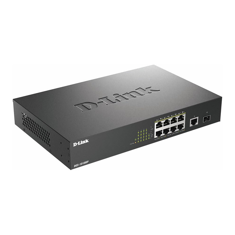 SWITCH D-LINK 8P DGS-1010MP/E GIGABIT 8P POE+ + 1P GIGABIT + 1P SFP