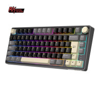 Teclado para Mac y Windows Royal Kludge R75 ISO-ES RGB Hot-Swappable Switch Silv