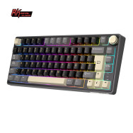 Teclado para Mac y Windows Royal Kludge R75 ISO-ES RGB Hot-Swappable Switch Silv