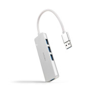 HUB USB 3.0 4xUSB3.0. USB-A/M-USB 3.0/H ALUM. 18CM NANOCABLE 10.16.4602