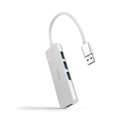 HUB USB 3.0 4xUSB3.0. USB-A/M-USB 3.0/H ALUM. 18CM NANOCABLE 10.16.4602
