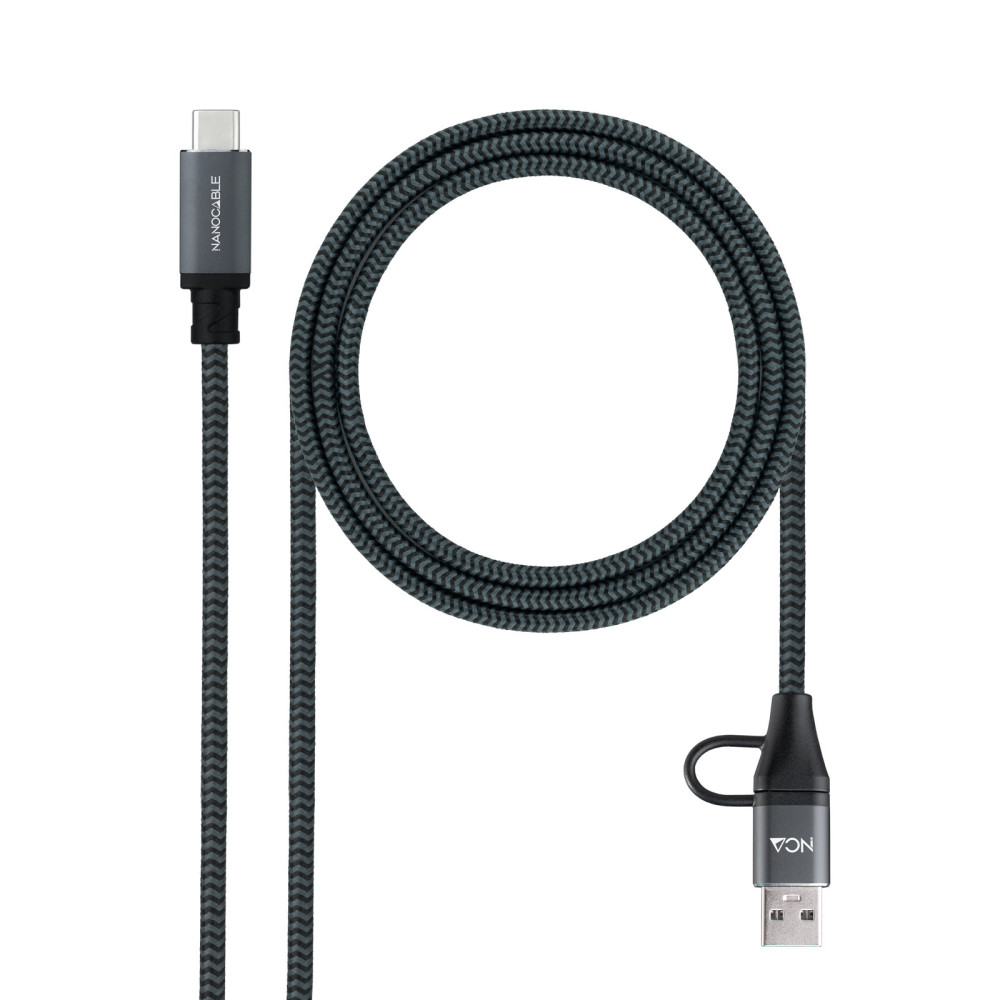 CABLE USB 3.2 GEN2x2 5A/100W USB-C USB-A 2 M NANOCABLE 10.01.4112-COMB