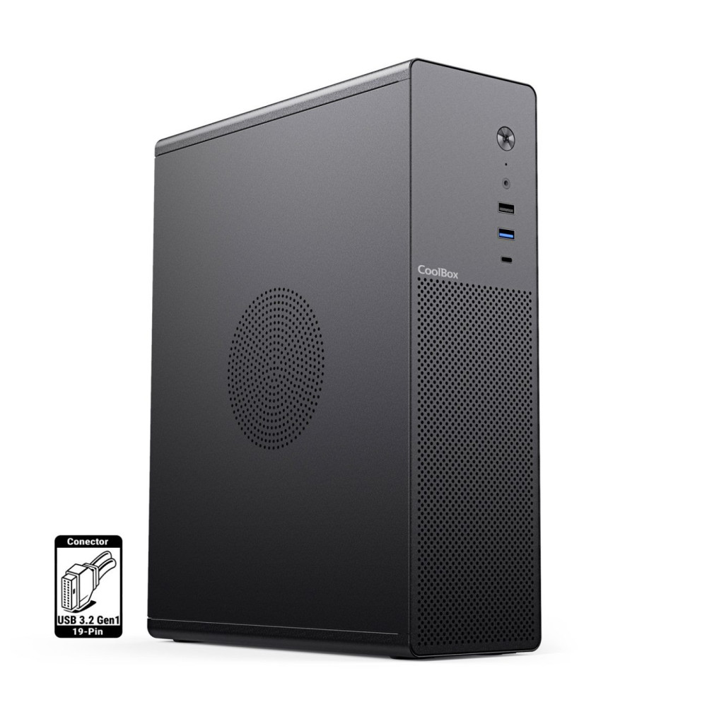 CAJA MICRO-ATX COOLBOX SLIM T100 (NO FUENTE)2USB3.2 1TIPOC USB2.0 COO-PCT100-0