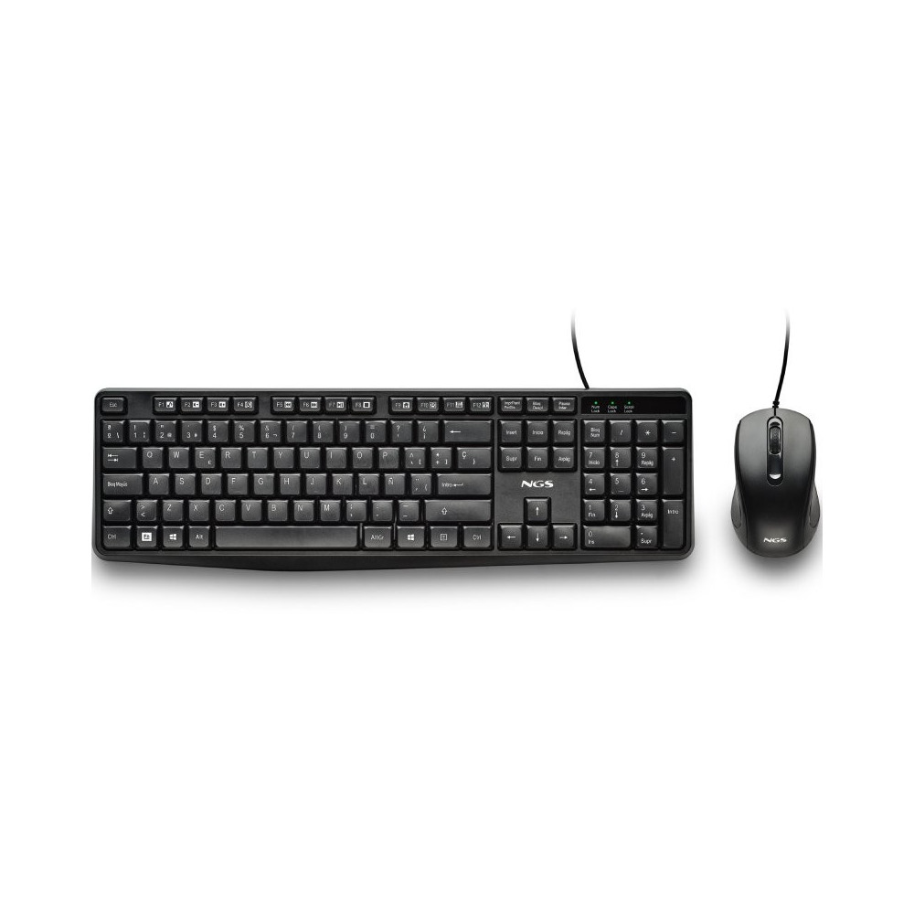 TECLADO NGS RATON COCOA KIT V2 USB 12 TECLAS MULTIMEDIA NEGRO