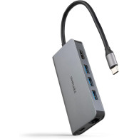 HUB USB-C 3xUSB-A+HDMI+USB-C CARGA+RJ45+TF+SD NANOCABLE 10.16.4609
