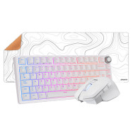 Pack Royal Kludge RKR75 ISO-ES + Powercolor Alphyn AM10 + Phoenix Stratos Cuero 90x 40cm Blanco