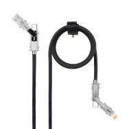 CABLE USB-C+USB-A/M - LIGHTNING+USB-C/M 2.0 27W 1M NANOCABLE 10.01.2601