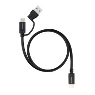 CABLE USB-C+USB-A/M-USB-C/M 3.2 GEN2 60W 4K 2M NANOCABLE 10.01.4802