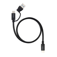 CABLE USB-C+USB-A/M-USB-C/M 3.2 GEN2 60W 4K 2M NANOCABLE 10.01.4802