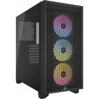 CAJA ATX SEMITORRE CORSAIR 3000D ARGB AIRFLOW CRISTAL TEMPLADO NEGRA
