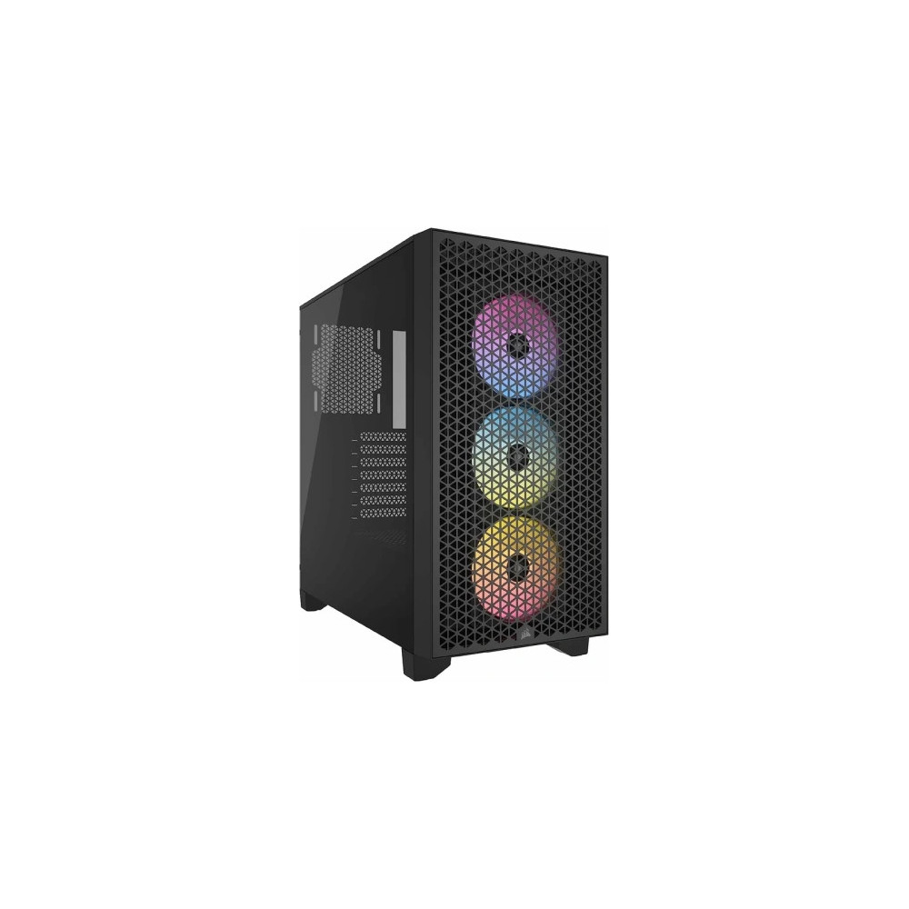 CAJA ATX SEMITORRE CORSAIR 3000D ARGB AIRFLOW CRISTAL TEMPLADO NEGRA