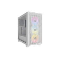 CAJA ATX SEMITORRE CORSAIR 3000D ARGB AIRFLOW CRISTAL TEMPLADO BLANCA