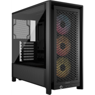 CAJA ATX SEMITORRE CORSAIR FRAME 4000D RS ARGB CRISTAL TEMPLADO NEGRA