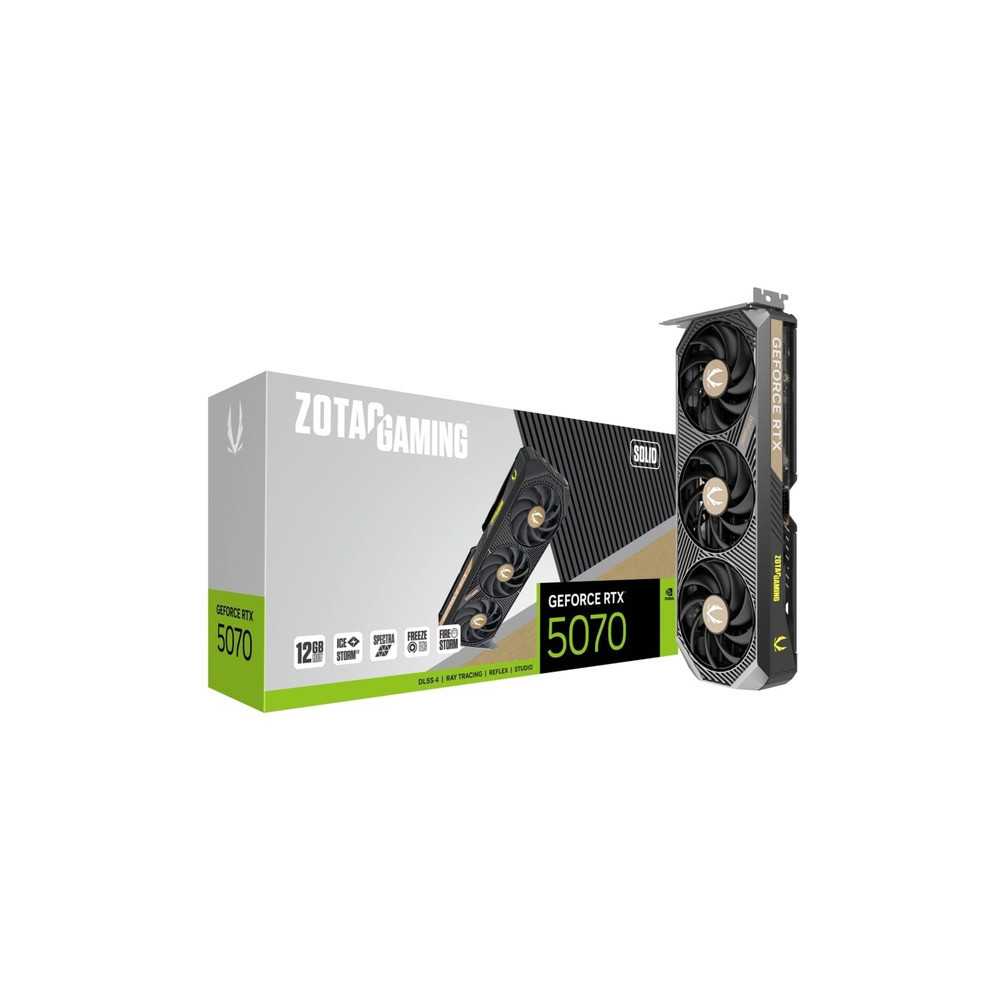 Tarjeta Gráfica Zotac Gaming GeForce RTX 5070 SOLID 12GB GDDR7 DLSS4