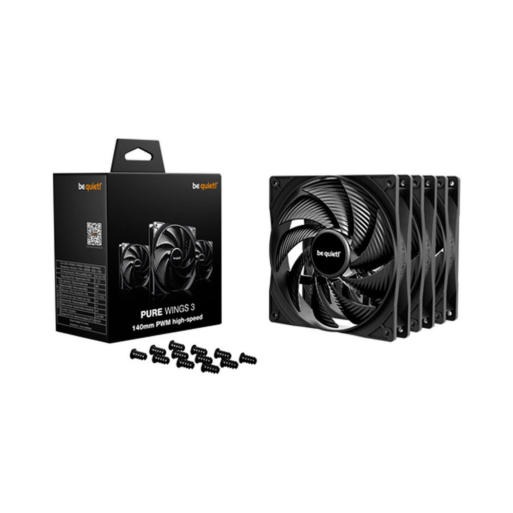 Ventilador be quiet! Pure Wings 3 140mm Triple Pack HS Negro