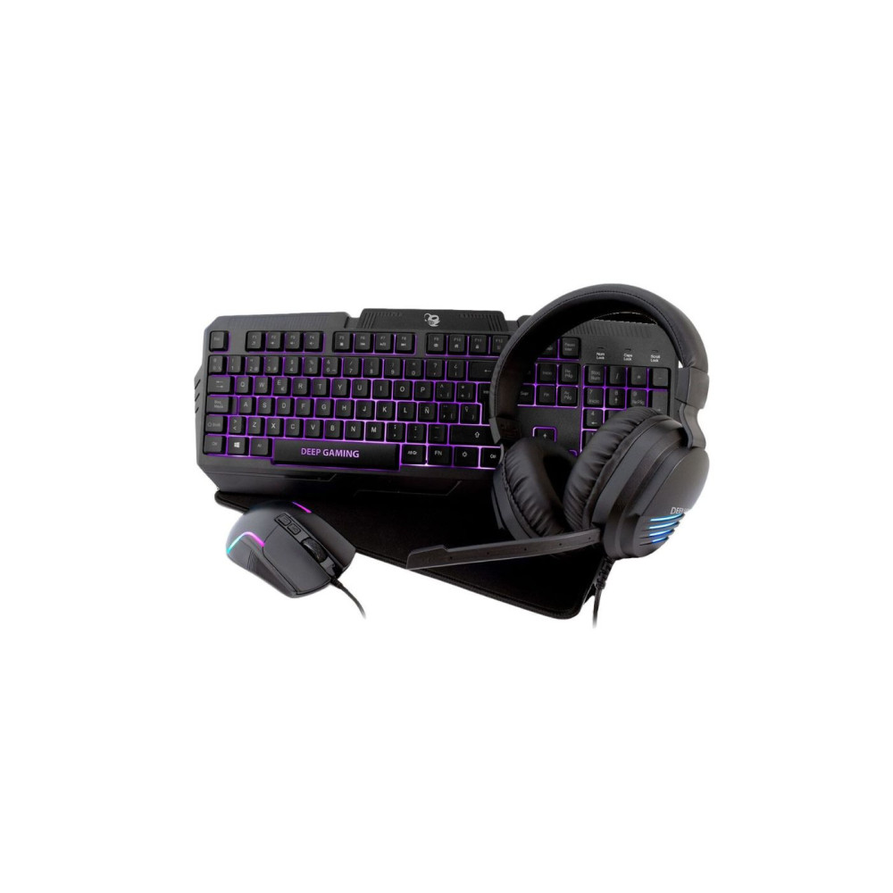 TECLADO DEEPGAMING XWING2 KIT TECLADO+RATON+AURICULAR+ALFOMBRILLA