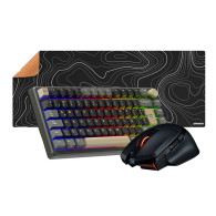 Pack Royal Kludge RKM75 ISO-ES + Powercolor Alphyn AM10 + Phoenix Stratos Cuero 90x 40cm Negro