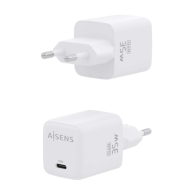 CARGADOR GaN 35W 1xUSB-C PD3.0 QC4.0 BLANCO AISENS ASCH-35W1P016-W