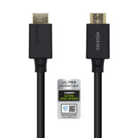 CABLE HDMI CERTIFICADO V2.1 8K 60HZ 48GBPS AM-AM NEGRO 1.5M AISENS A150-0422