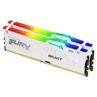 Memoria DDR5 Kingston Fury Beast RGB 32GB 2x16GB 6000MHz CL36 EXPO-XMP Blanco