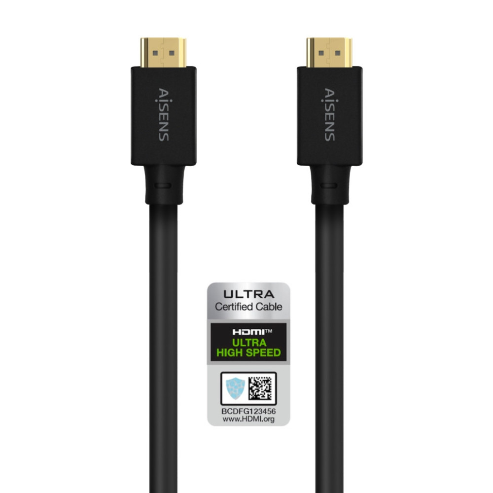 CABLE HDMI V2.1 8K60HZ 48GBPS AM-AM NEGRO 5.0M AISENS A150-0680