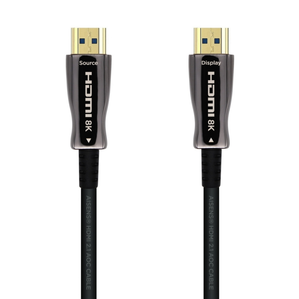 CABLE HDMI V2.1 AOC 8K60HZ 4K120HZ 4:4:4 48GBPS AM-AM NEGRO 40M AISENS A153-0520