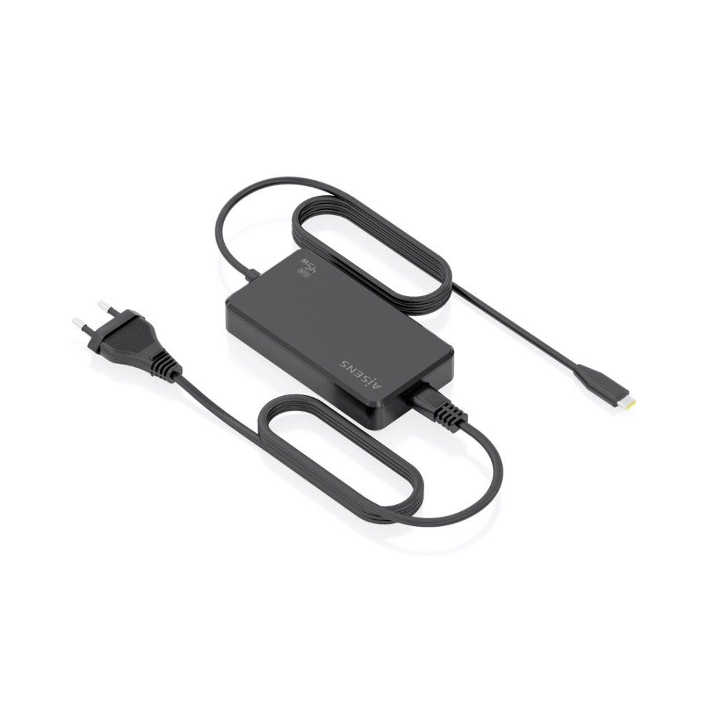 CARGADOR DE SOBREMESA GaN 45W PD3.0 1XUSB-C 1.8M NEGRO AISENS ASCH-1PD45D067-BK