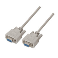 CABLE SERIE RS232 DB9H-DB9H BEIGE 1.8M AISENS A112-0066