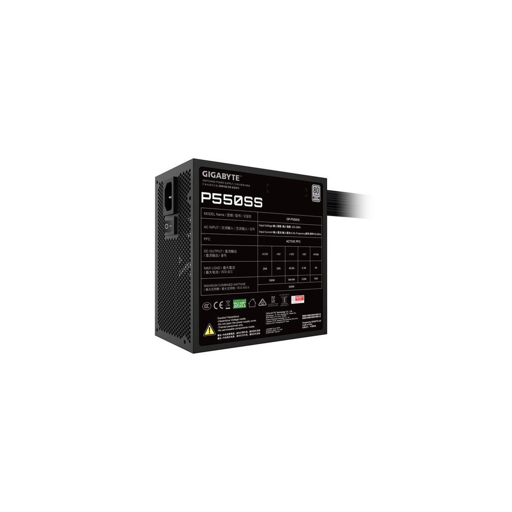 FUENTE ALIMENTACION ATX 650W GIGABYTE 80 SILVER ATX 3.1 GP-P650SS