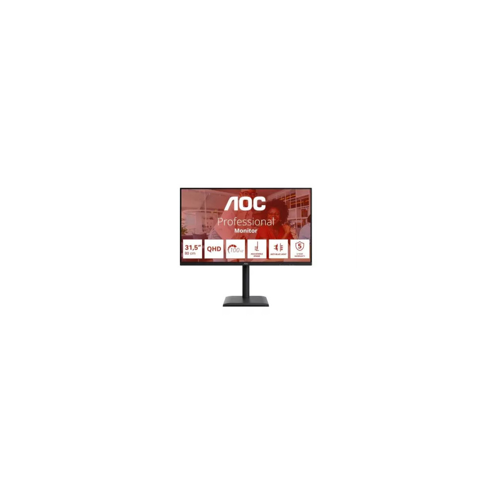 MONITOR 31.5 AOC Q32E4U IPS QHD 2560*1440 100HZ 4MS MM 2HDMI PANTALL GIRA NEGRO