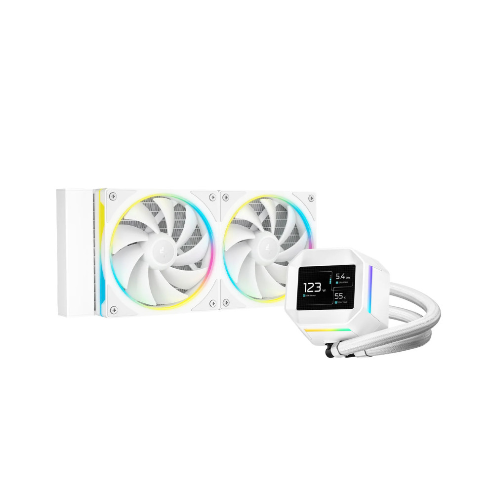 REFRIGERADOR LIQUIDO CPU DEEPCOOL LM240 WH LED RGB R-LM240-WHDMMC-1