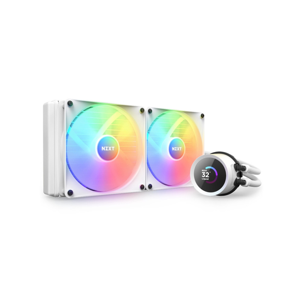 REFRIGERADOR LIQUIDO CPU NZXT KRAKEN 280 RGB 2X140 BLANCO VENT RGB DISPLAY LCD
