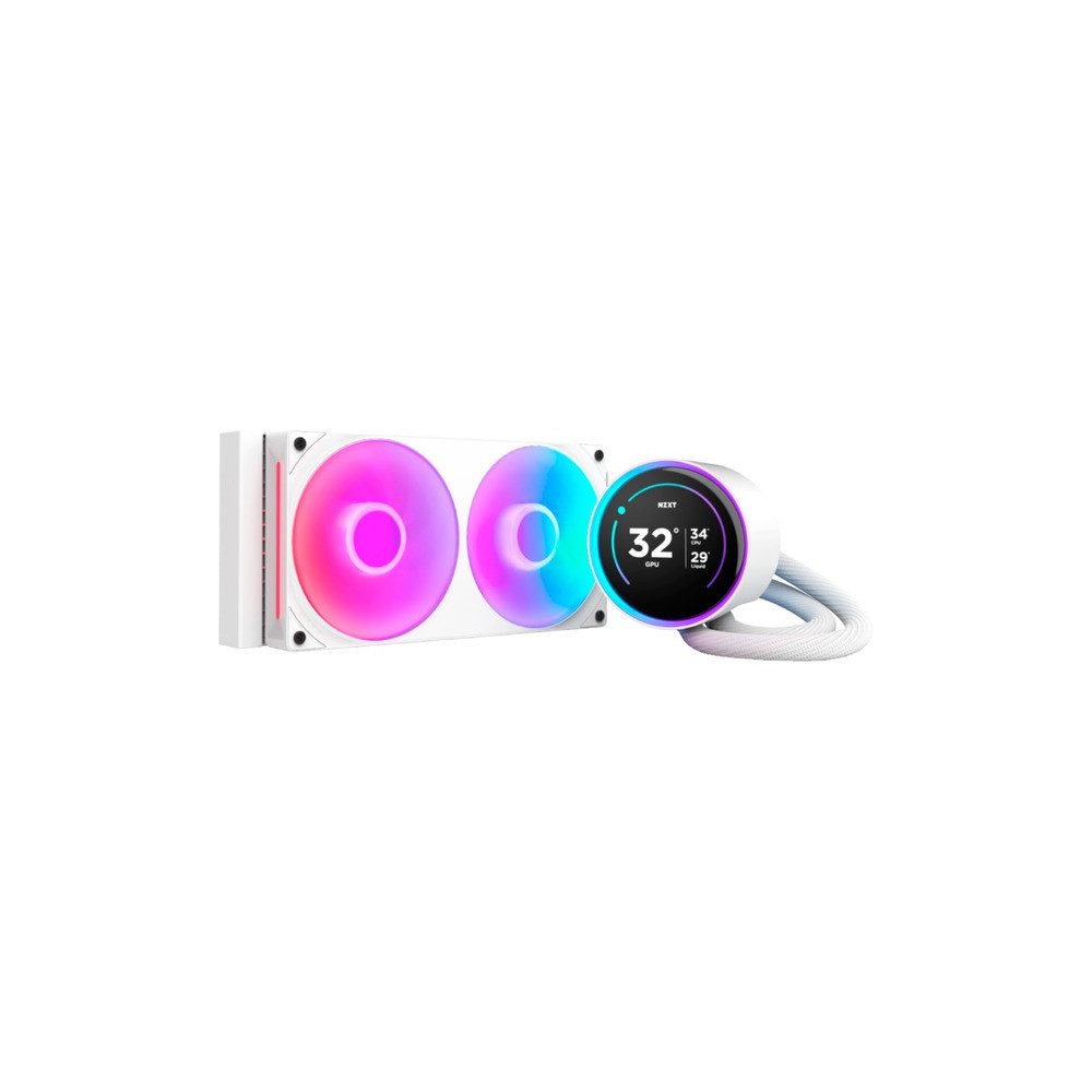 Kit Refrigeración Líquida NZXT Kraken Elite 240 RGB (2025) LCD Display Blanco
