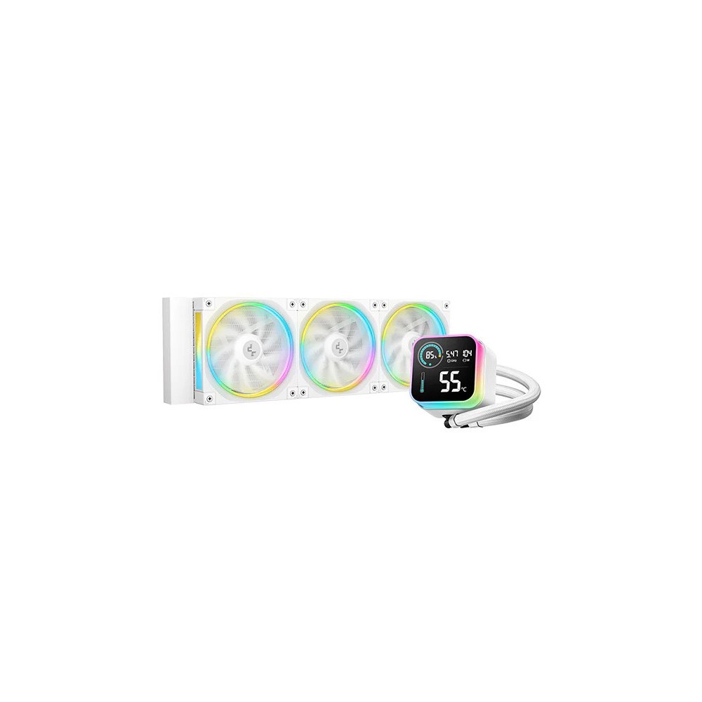 REFRIGERADOR LIQUIDO CPU DEEPCOOL LQ360 LEDRGB AIO DISPLAY R-LQ360-WHLSMW-G-1