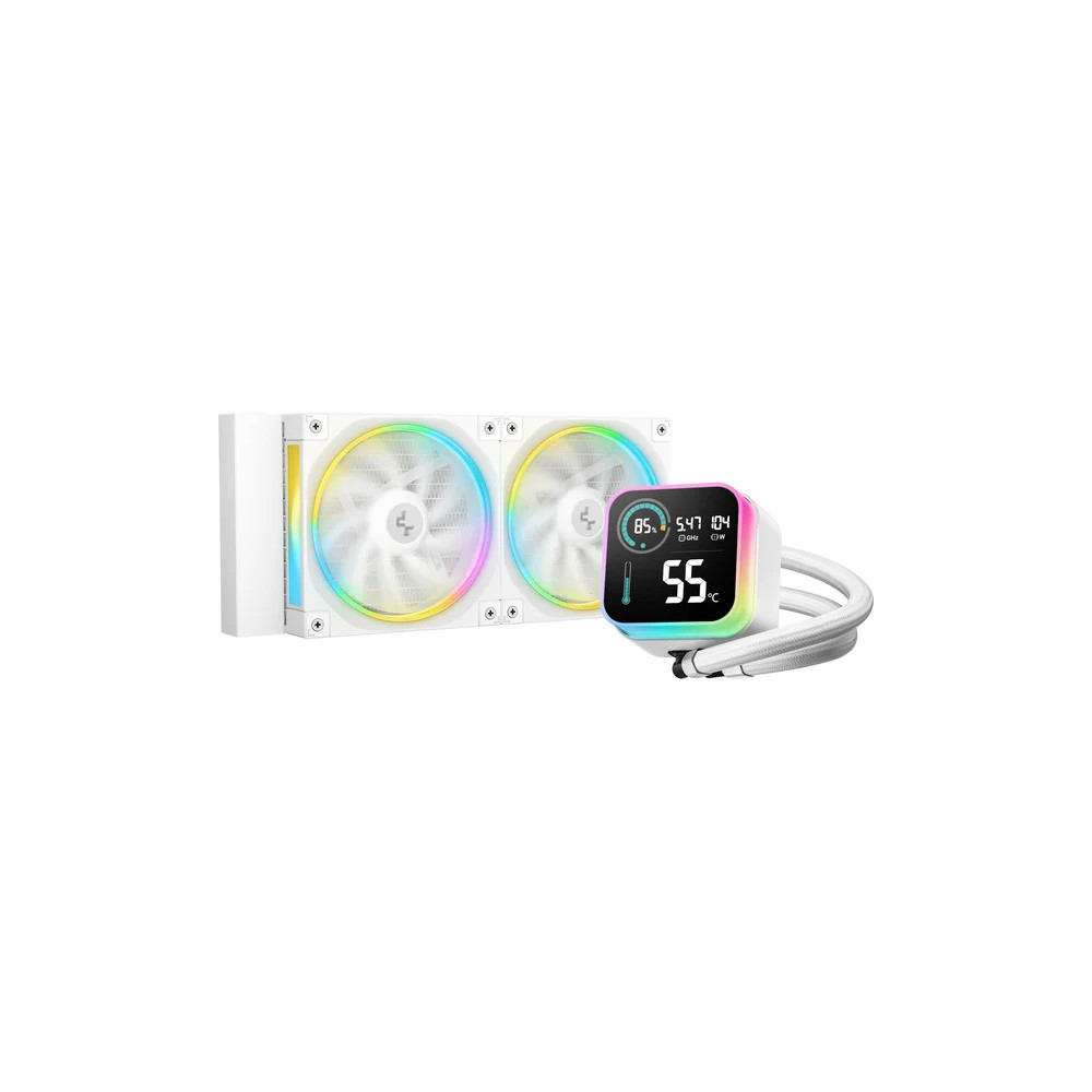 REFRIGERADOR LIQUIDO CPU DEEPCOOL LQ240 WH LED DIGITAL DIS R-LQ240-WHDSMC-G-1