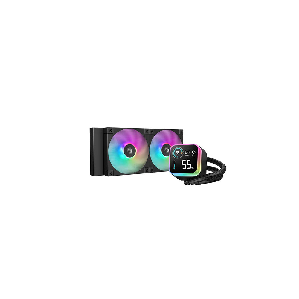 REFRIGERADOR LIQUIDO CPU DEEPCOOL LQ240 AIO LED DIGITAL DISPL R-LQ240-BKLSMW-G-1