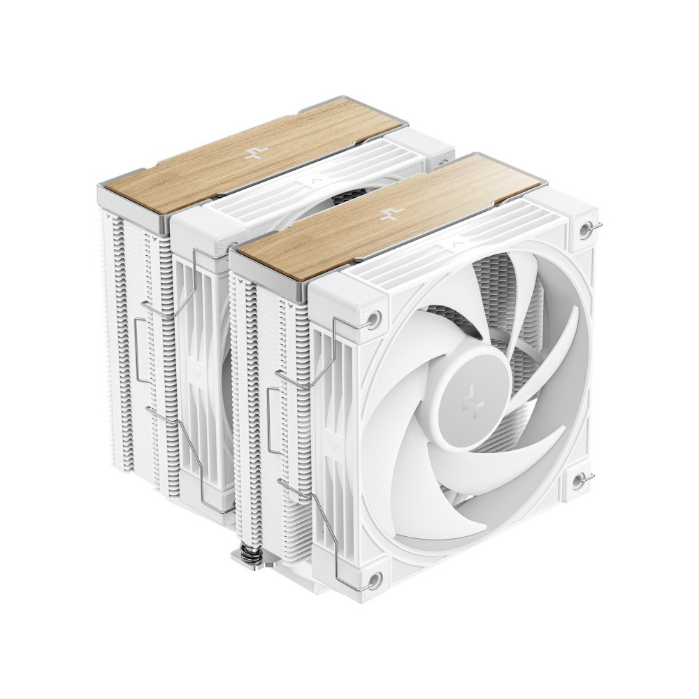 REFRIGERADOR CPU MULTIZOCALO DEEPCOOL AK620 G2 VENTILADOR DOBLE BLANCO-MADERA