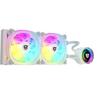 REFRIGERADOR NFORTEC ATRIA X 240 LIQUIDA AIO 2X120 ARGB TDP 240W 1800 RPM BLANCO