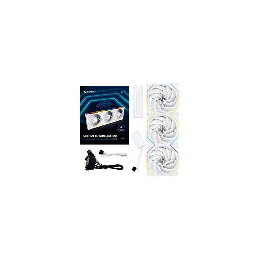 Ventilador Lian Li Uni Fan TL120 Wireless ARGB 120mm Triple Pack Blanco