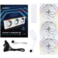 Ventilador Lian Li Uni Fan TL120 Wireless ARGB Reverse Blade 120mm Triple Pack Blanco