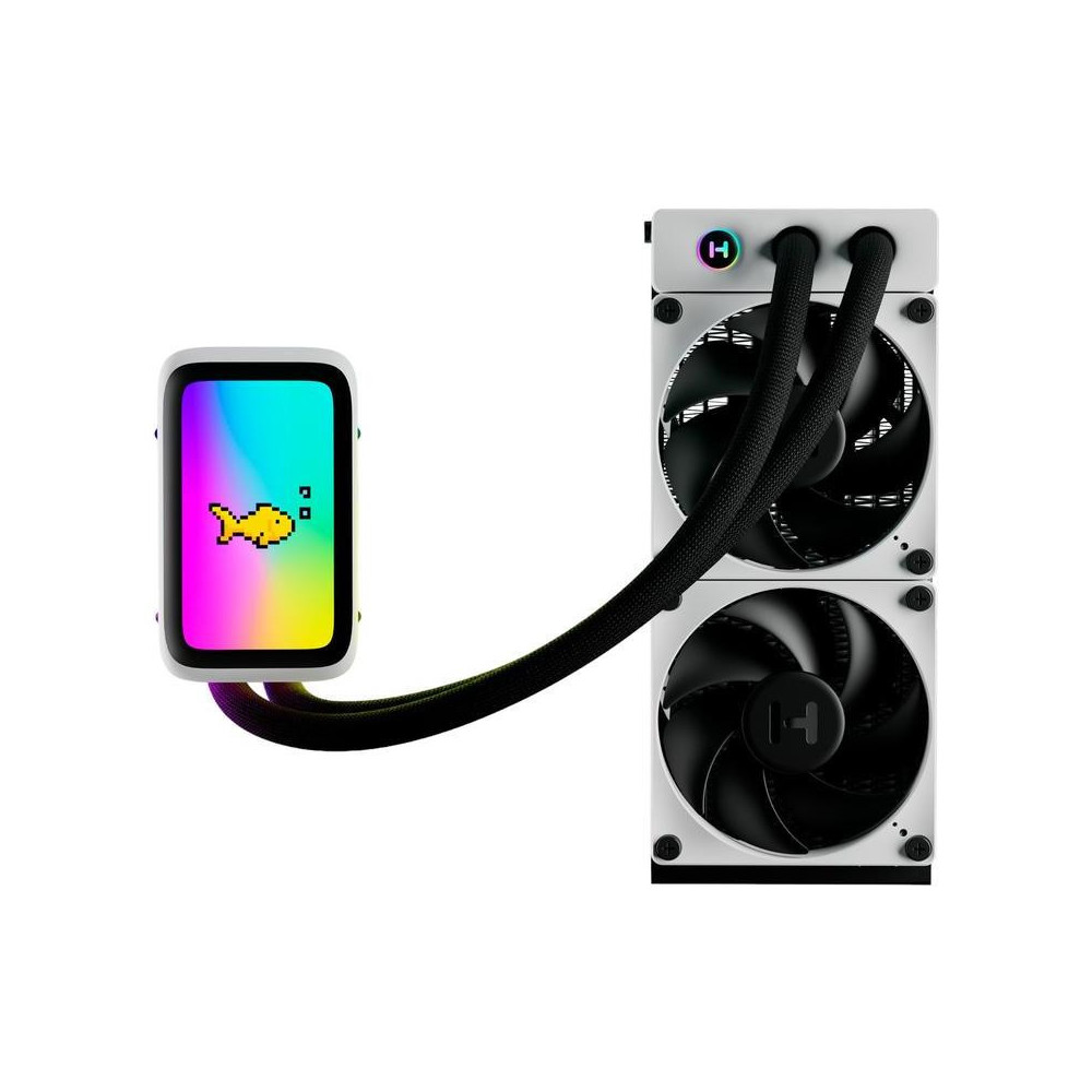 REFRIGERADOR LIQUIDO CPU HYTE Q60 RGB 240 2X120 DISPLAY LCD IPS FAN-HYTE-Q60-BW