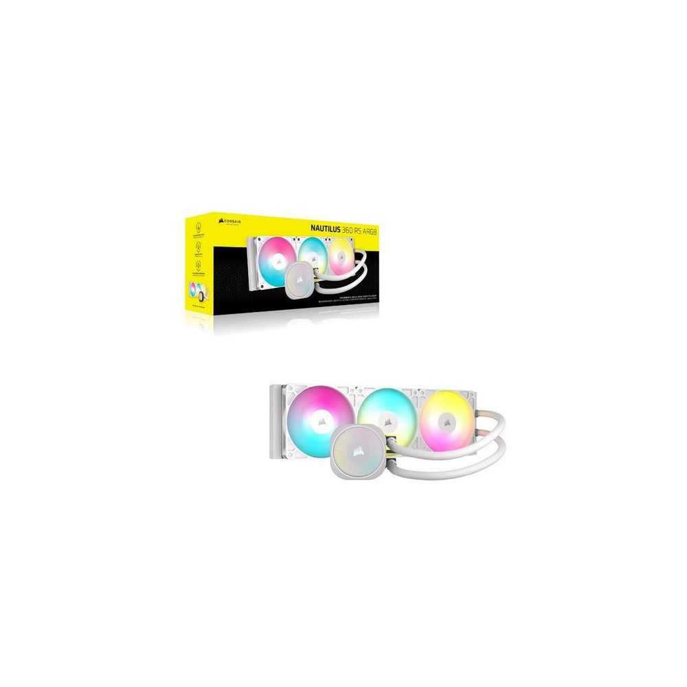 REFRIGERADOR LIQUIDO CPU CORSAIR NAUTILUS 360 (3X360MM) WHITE ARGB CW-9060095-WW