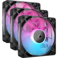 VENTILADOR CAJA ADICIONAL 12X12 CORSAIR RX120 ICUE LINK RGB BLACK PACK 3 UNIDADES