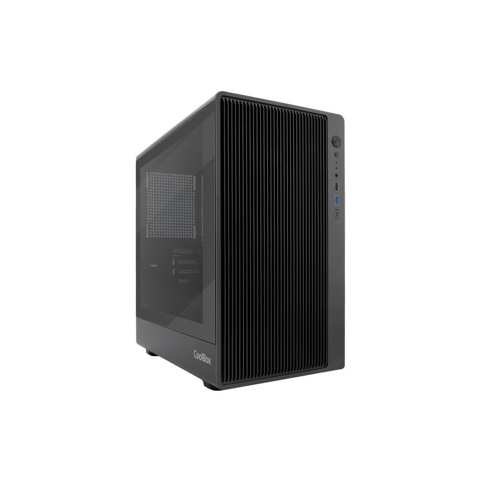 CAJA MICRO-ATX COOLBOX GAMING GM350 DARKFACE SIN FUENTE C.T.AHUMADO NEGRA