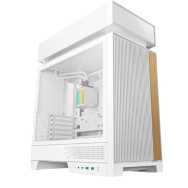 CAJA ATX SEMITORRE DEEPCOOL CL6600 WH CRISTALTEMPLADO RGB BLANCA Y MADERA