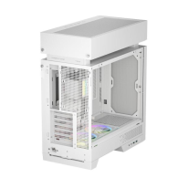 CAJA ATX SEMITORRE DEEPCOOL CL6600 WH CRISTALTEMPLADO RGB BLANCA Y MADERA