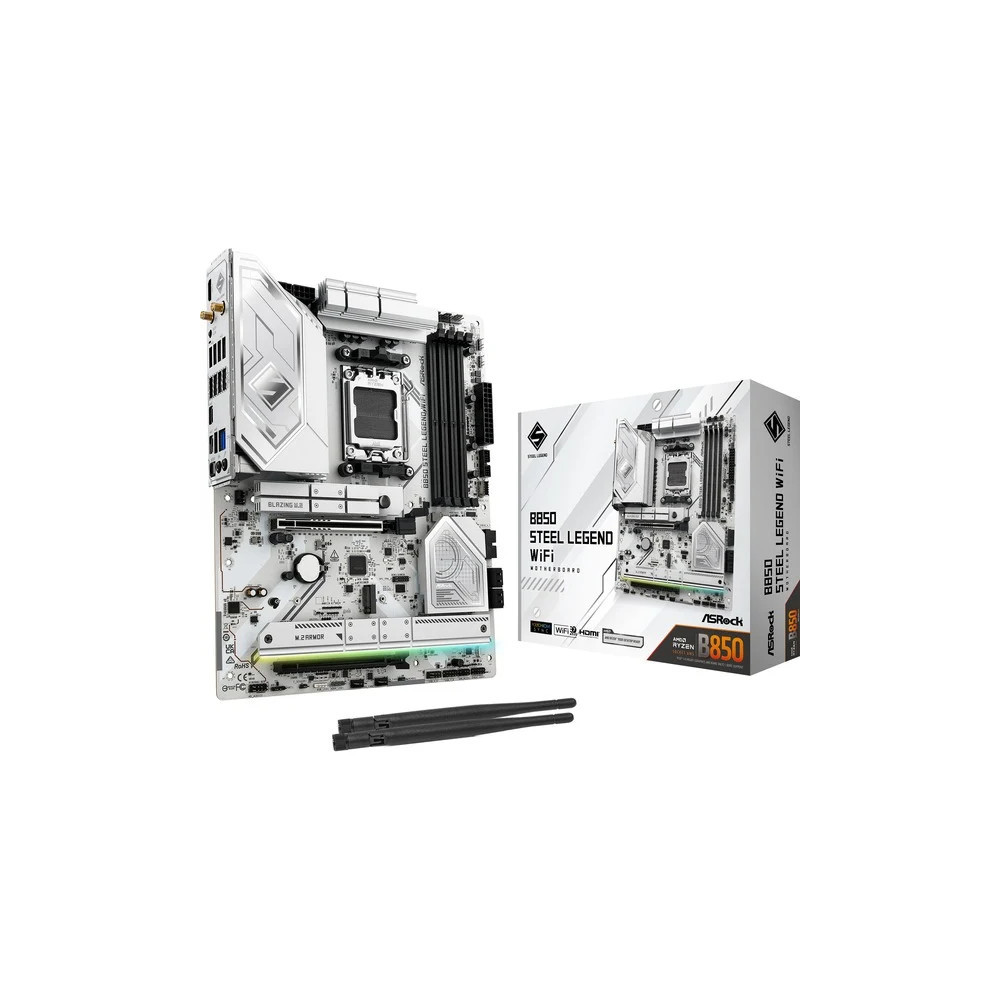PB AMD SAM5 ASROCK B850 STEEL LEGEND WIFI 4DDR5 PCIE 4SATA3 USB3.2 M2 HDMI ATX